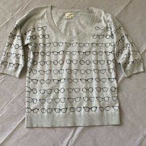 Super cute sweater with eyeglasses